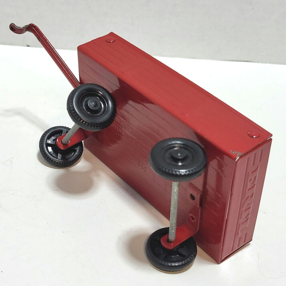 Vintage Ertl Red Metal Trailer Toy 74-7650 Made in USA Dyersville Iowa - Picture 4 of 7